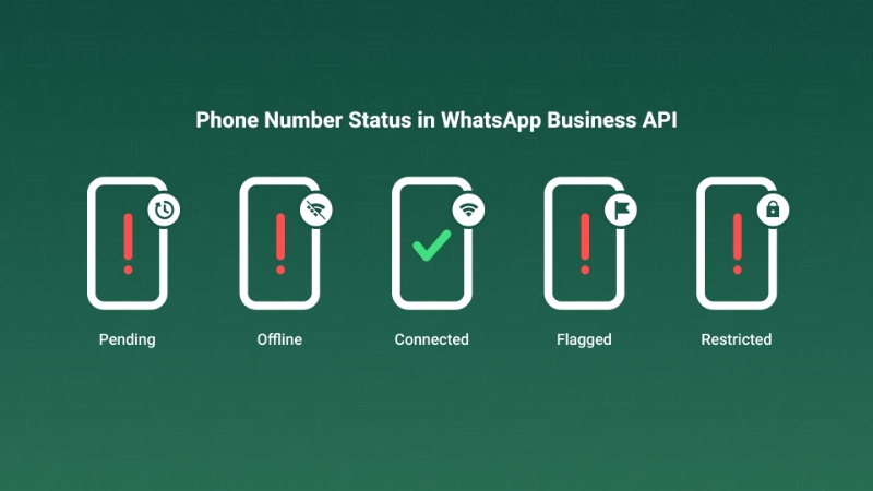 Statuses for a phone number in WhatsApp Business API