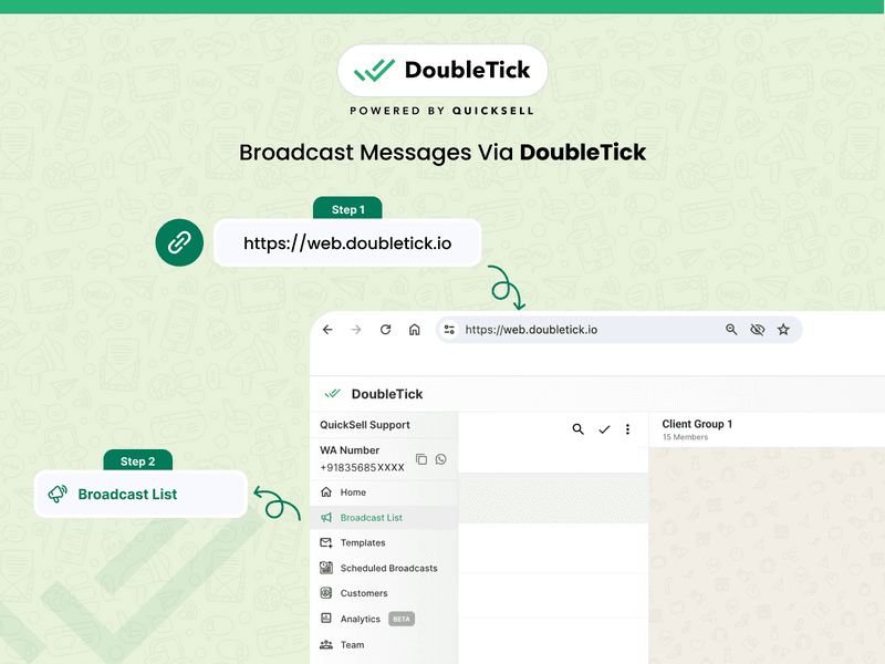 Steps to Send Broadcast Messages via DoubleTick