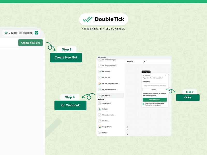 Steps to Send Messages from DoubleTick via Your CRM