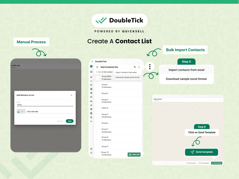 Steps to Send Broadcast Messages via DoubleTick