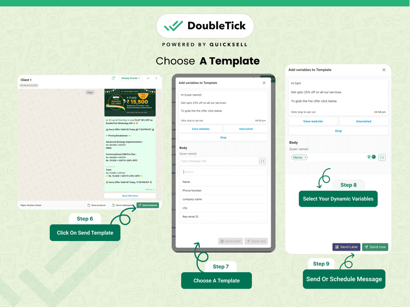 Steps to Send Messages to Individual Customers via DoubleTick​