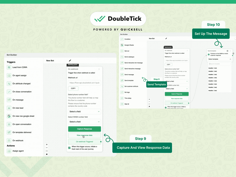 Steps to Send Messages from DoubleTick via Your CRM