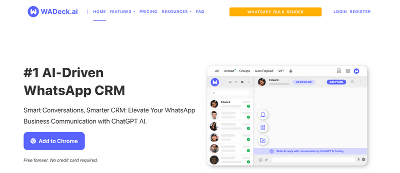 WhatsApp CRM Software - WADeck