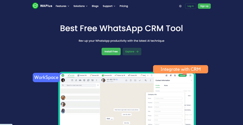 WhatsApp CRM Software - WAPlus